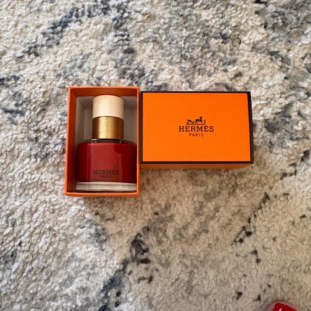 Hermes Paris Red Nail Polish with Gold Cap
